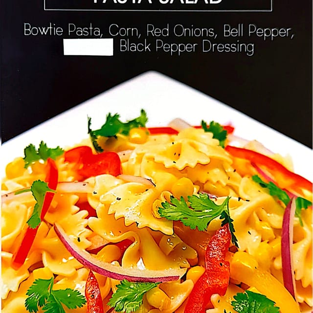 Corn & Bow Tie Pasta Salad (Half Tray) [Required 6 hours prior Notice].