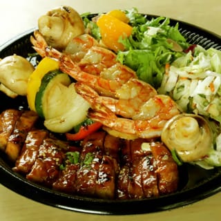 Shrimp and Steak Plate