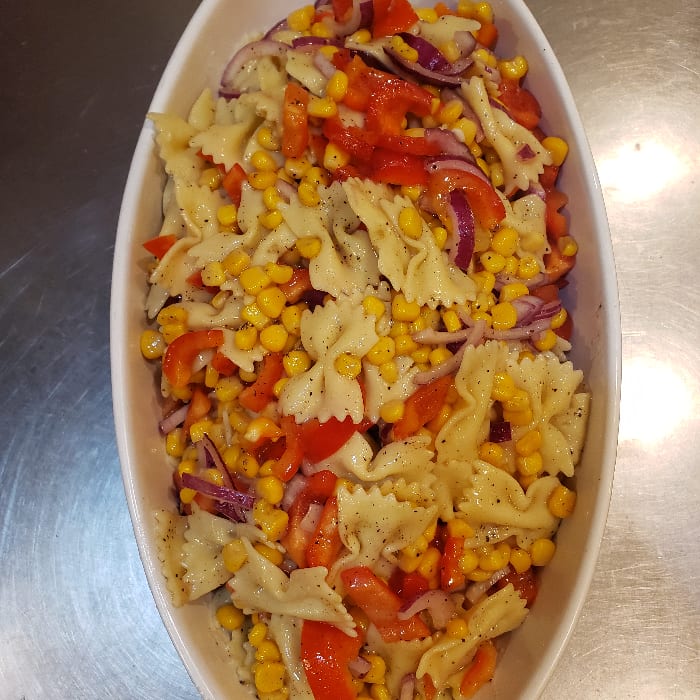 Corn & Bow Tie Pasta Salad (Half Tray)[Required 6 hours prior Notice].
